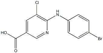 6-[(4-bromophenyl)amino]-5-chloropyridine-3-carboxylic acid 结构式