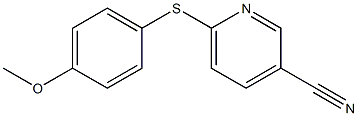 6-[(4-methoxyphenyl)sulfanyl]pyridine-3-carbonitrile 结构式