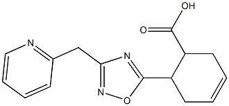 6-[3-(pyridin-2-ylmethyl)-1,2,4-oxadiazol-5-yl]cyclohex-3-ene-1-carboxylic acid 结构式