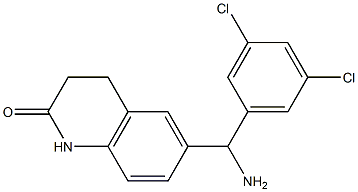 6-[amino(3,5-dichlorophenyl)methyl]-1,2,3,4-tetrahydroquinolin-2-one 结构式