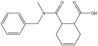 6-[benzyl(methyl)carbamoyl]cyclohex-3-ene-1-carboxylic acid 结构式