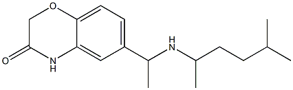 6-{1-[(5-methylhexan-2-yl)amino]ethyl}-3,4-dihydro-2H-1,4-benzoxazin-3-one 结构式