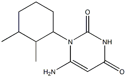 6-amino-1-(2,3-dimethylcyclohexyl)-1,2,3,4-tetrahydropyrimidine-2,4-dione 结构式