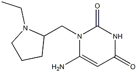 6-amino-1-[(1-ethylpyrrolidin-2-yl)methyl]-1,2,3,4-tetrahydropyrimidine-2,4-dione 结构式