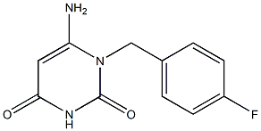 6-amino-1-[(4-fluorophenyl)methyl]-1,2,3,4-tetrahydropyrimidine-2,4-dione 结构式