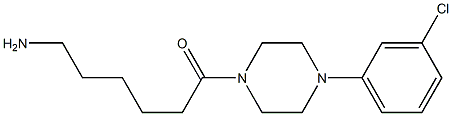6-amino-1-[4-(3-chlorophenyl)piperazin-1-yl]hexan-1-one 结构式