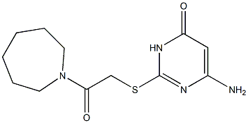 6-amino-2-{[2-(azepan-1-yl)-2-oxoethyl]sulfanyl}-3,4-dihydropyrimidin-4-one 结构式