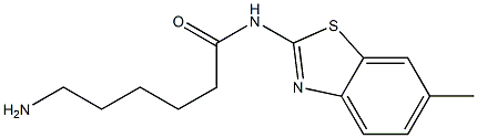 6-amino-N-(6-methyl-1,3-benzothiazol-2-yl)hexanamide 结构式