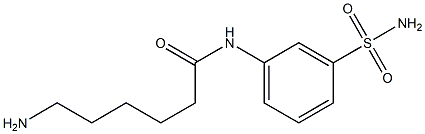 6-amino-N-[3-(aminosulfonyl)phenyl]hexanamide 结构式