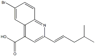 6-bromo-2-[(1E)-4-methylpent-1-enyl]quinoline-4-carboxylic acid 结构式