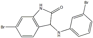 6-bromo-3-[(3-bromophenyl)amino]-2,3-dihydro-1H-indol-2-one 结构式