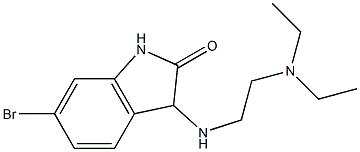 6-bromo-3-{[2-(diethylamino)ethyl]amino}-2,3-dihydro-1H-indol-2-one 结构式