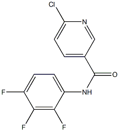 6-chloro-N-(2,3,4-trifluorophenyl)pyridine-3-carboxamide 结构式