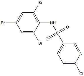 6-chloro-N-(2,4,6-tribromophenyl)pyridine-3-sulfonamide 结构式