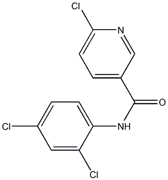 6-chloro-N-(2,4-dichlorophenyl)pyridine-3-carboxamide 结构式