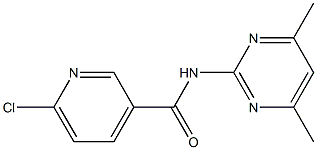 6-chloro-N-(4,6-dimethylpyrimidin-2-yl)pyridine-3-carboxamide 结构式