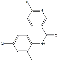 6-chloro-N-(4-chloro-2-methylphenyl)nicotinamide 结构式