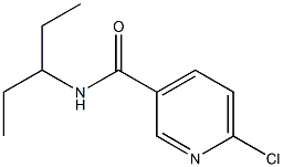 6-chloro-N-(pentan-3-yl)pyridine-3-carboxamide 结构式