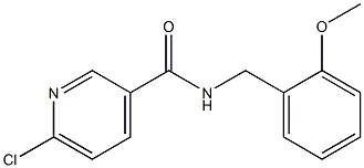 6-chloro-N-[(2-methoxyphenyl)methyl]pyridine-3-carboxamide 结构式