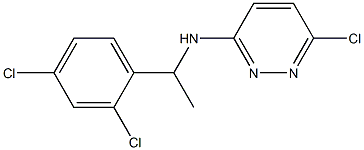 6-chloro-N-[1-(2,4-dichlorophenyl)ethyl]pyridazin-3-amine 结构式