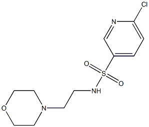 6-氯-N-(2-(吗啉-4-基)乙基)吡啶-3-磺酰胺 结构式