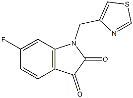 6-fluoro-1-(1,3-thiazol-4-ylmethyl)-2,3-dihydro-1H-indole-2,3-dione 结构式