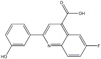 6-fluoro-2-(3-hydroxyphenyl)quinoline-4-carboxylic acid 结构式