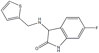 6-fluoro-3-[(thiophen-2-ylmethyl)amino]-2,3-dihydro-1H-indol-2-one 结构式