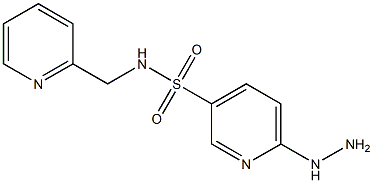 6-hydrazinyl-N-(pyridin-2-ylmethyl)pyridine-3-sulfonamide 结构式