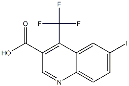 6-iodo-4-(trifluoromethyl)quinoline-3-carboxylic acid 结构式