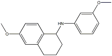 6-methoxy-N-(3-methoxyphenyl)-1,2,3,4-tetrahydronaphthalen-1-amine 结构式