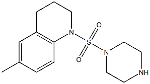 6-methyl-1-(piperazine-1-sulfonyl)-1,2,3,4-tetrahydroquinoline 结构式