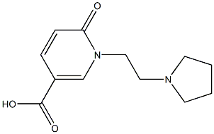 6-oxo-1-[2-(pyrrolidin-1-yl)ethyl]-1,6-dihydropyridine-3-carboxylic acid 结构式