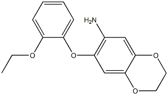 7-(2-ethoxyphenoxy)-2,3-dihydro-1,4-benzodioxin-6-amine 结构式