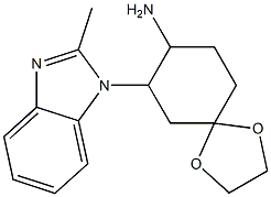 7-(2-methyl-1H-1,3-benzodiazol-1-yl)-1,4-dioxaspiro[4.5]decan-8-amine 结构式