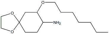 7-(heptyloxy)-1,4-dioxaspiro[4.5]decan-8-amine 结构式
