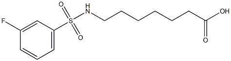 7-[(3-fluorobenzene)sulfonamido]heptanoic acid 结构式