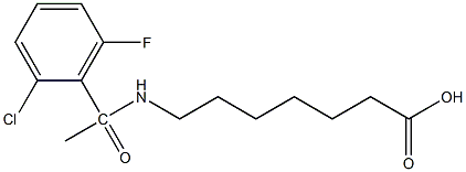 7-[1-(2-chloro-6-fluorophenyl)acetamido]heptanoic acid 结构式