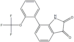 7-[2-(trifluoromethoxy)phenyl]-1H-indole-2,3-dione 结构式