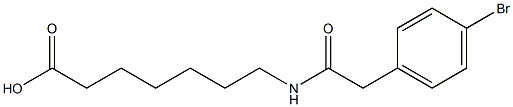7-{[(4-bromophenyl)acetyl]amino}heptanoic acid 结构式
