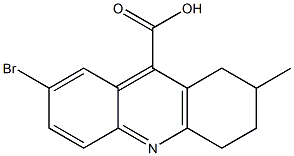 7-bromo-2-methyl-1,2,3,4-tetrahydroacridine-9-carboxylic acid 结构式