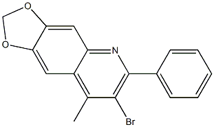 7-bromo-8-methyl-6-phenyl-2H-[1,3]dioxolo[4,5-g]quinoline 结构式