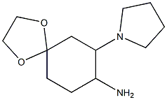 7-pyrrolidin-1-yl-1,4-dioxaspiro[4.5]dec-8-ylamine 结构式