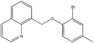 8-(2-bromo-4-methylphenoxymethyl)quinoline 结构式