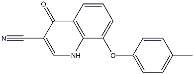 8-(4-methylphenoxy)-4-oxo-1,4-dihydroquinoline-3-carbonitrile 结构式