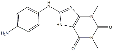 8-[(4-aminophenyl)amino]-1,3-dimethyl-3,7-dihydro-1H-purine-2,6-dione 结构式