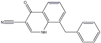 8-benzyl-4-oxo-1,4-dihydroquinoline-3-carbonitrile 结构式