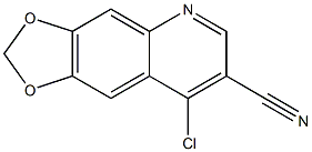 8-chloro-2H-[1,3]dioxolo[4,5-g]quinoline-7-carbonitrile 结构式