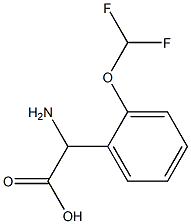 amino[2-(difluoromethoxy)phenyl]acetic acid 结构式