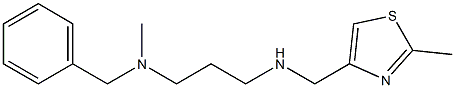 benzyl(methyl)(3-{[(2-methyl-1,3-thiazol-4-yl)methyl]amino}propyl)amine 结构式